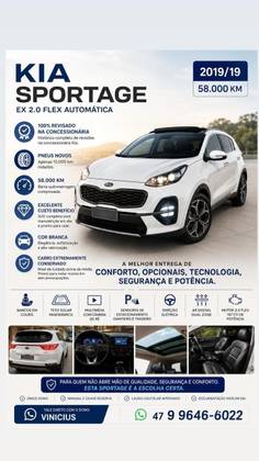 KIA SPORTAGE 2.0 EX 4X2 16V FLEX 4P AUTOMÁTICO